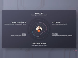 Card style suspension high force style simple and stylish self-introduction ppt template