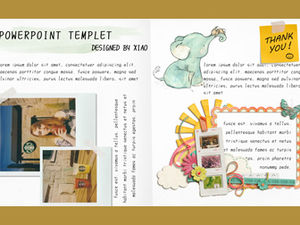 Very beautiful and artistic hand account style theme ppt template