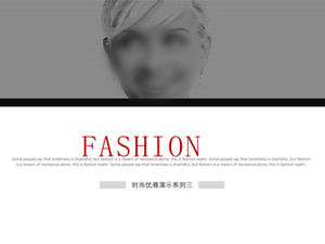 Línea minimalista revista geométrica estilo moda ropa marca introducción promoción plantilla ppt