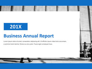 Simple flat business work report ppt template