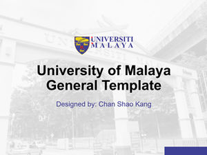 Шаблон PPT для защиты диссертации Университета Малайи - Чэнь Шаокан