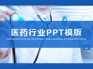 Plantilla ppt de informe de resumen de trabajo de la industria médica azul simple