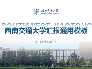 Obrona pracy dyplomowej Uniwersytetu Południowo-Zachodniego Jiaotong w szablonie ppt