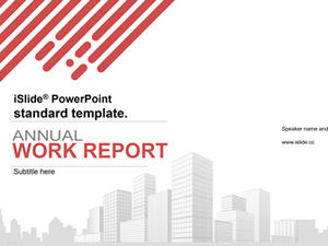 Città silhouette sfondo semplice piatto business report modello ppt universale
