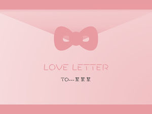 TA를위한 간단한 귀여운 만화 스타일 발렌타인 데이 고백 인사말 카드 PPT 템플릿