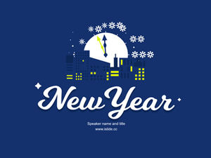 Nowy rok boże narodzenie i nowy rok motyw prosty biznes szablon ppt