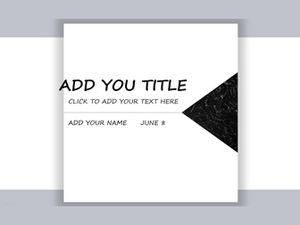 Suspended layer art fan minimalist atmosphere black and white business report company meeting ppt template