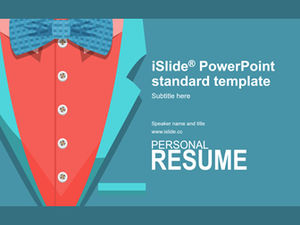 Imagem de gravata borboleta de terno capa criativa requintado estilo de desenho animado modelo de ppt resumo de trabalho de negócios