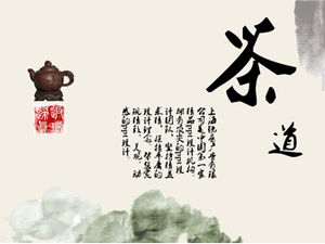 Ceremonia parzenia herbaty wprowadzenie kultury herbaty chiński styl szablon ppt