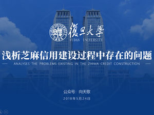 Fudan University obrona pracy dyplomowej ogólny szablon ppt