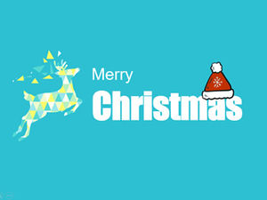 Merry Christmas flat cartoon christmas infographic ppt template