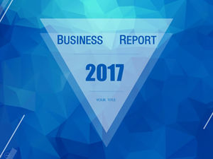 Fundo de triângulo baixo azul translúcido elementos gráficos geométricos relatório de trabalho de negócios modelo ppt