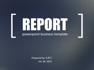Plantilla de ppt de informe de trabajo empresarial europeo y americano de fondo gris de negocios brumoso estilo iOS