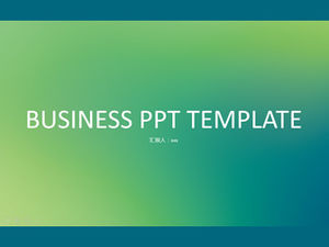 Plantilla de ppt de informe de trabajo de estilo iOS de gráfico translúcido simple de fondo degradado azul-verde