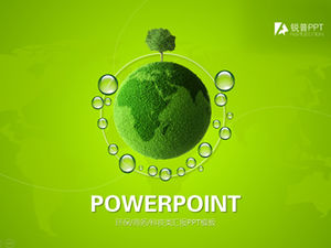 Environmental protection equipment product company green earth creative business work report ppt template