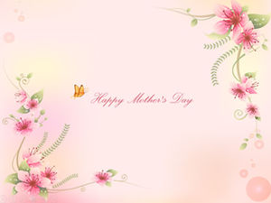 Anneler-anneler günü ppt şablonu için Anneler Günü tebrik kartı