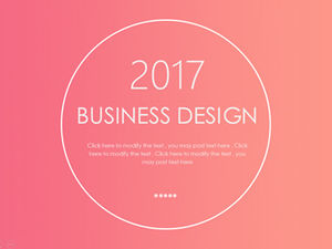 Linha de círculo minimalista design translúcido estilo iOS modelo de relatório geral de negócios ppt
