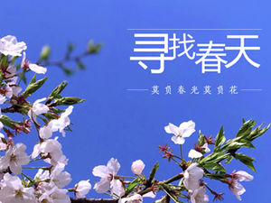 În căutarea primăverii — Introducere în șablonul PPT al Departamentului Universității Agricole Huazhong