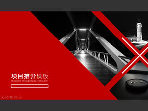 Raffreddare colore nero e rosso stile rivista di moda modello completo di presentazione del progetto di presentazione del telaio ppt