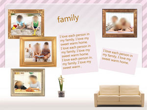 Multiple sets of photo frame materials and layout plan ppt templates