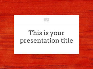 Red wood grain emerging paper creative universal ppt template