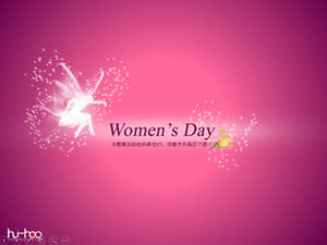 Happy women's Day elegant and beautiful women's day blessing greeting card ppt template