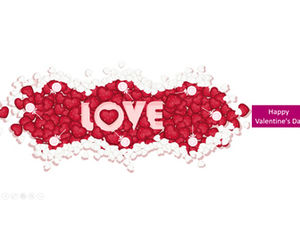 Gelembung ucapan surat cinta kreatif Selamat Hari Valentine template ppt Hari Valentine
