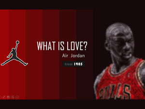 Jordan (Jordan) marka koszykówki sport sport motyw szablon ppt