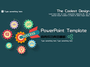 Color gear creative success business work report simple ppt template