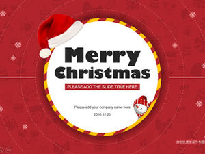 Merry Christmas full of Christmas style flat exquisite festive Christmas theme ppt template