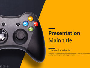 Game product theme flat passion orange European and American style ppt template