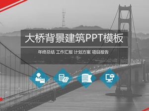 Cobertura do fundo da ponte em tons de cinza cor vermelha e cinza correspondência modelo de relatório de resumo de trabalho ppt