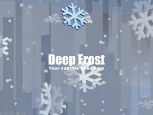 Snowflake deep frozen spatialization background ppt template