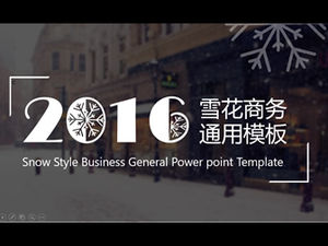 Snowflake creative elegant exquisite business report ppt template