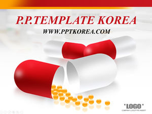 Capsule pharmaceutical company dark gray red work report ppt template