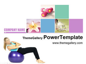 Ladies fitness body sculpting program introduction lavender fashion ppt template