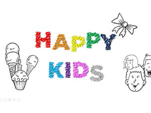 Happy children-early childhood education ppt template