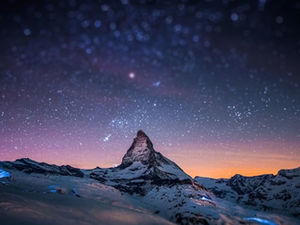 11 화려한 별이 빛나는 하늘 배경 이미지 IOS 스타일 PPT 사진