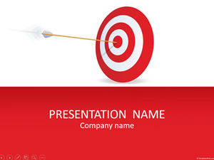 Three sets of arrows, darts hit the bullseye, business theme ppt template