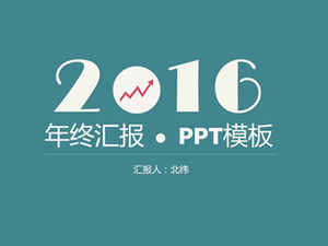 Plantilla ppt de informe empresarial de resumen de trabajo simple y plano 2016