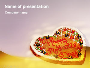 Love cake for mother-mother's day blessing ppt template