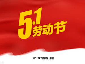 Template ppt asli Hari Buruh Internasional Merah Mei