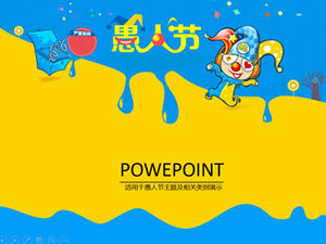 Cartoon Tricky Clown 4.1 April Fool's Day theme ppt template