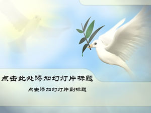 Barış ve kalkınmanın barış güvercini ppt şablon sembolü