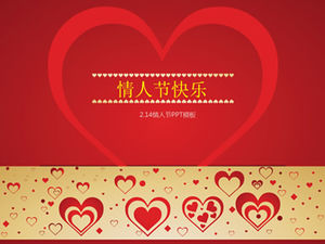 Happy Valentine's Day-full of love Valentine's Day greeting card ppt template
