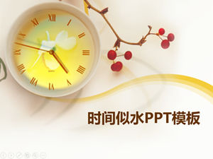A cup of tea clock-time is like water business ppt template