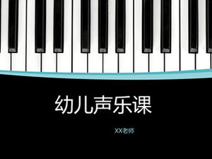 Children's piano lesson education courseware ppt template