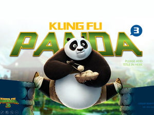 قالب ppt لأفلام الرسوم المتحركة "Kung Fu Panda 3"