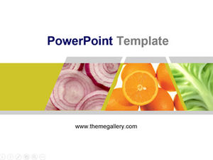 Fruit and vegetable collocation healthy meal ppt template