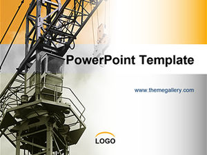 Tower crane-ppt template untuk industri konstruksi